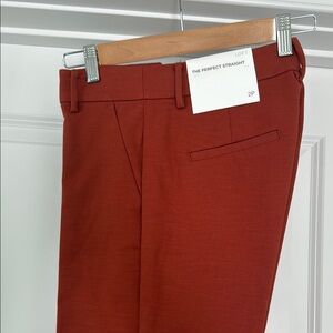 Loft Perfect Straight Pants in Rust - NWT
